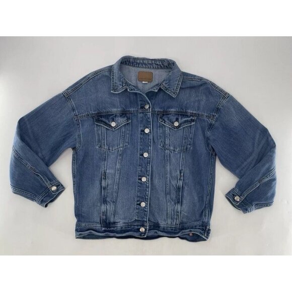 American Eagle Jacket‎ Women’s Denim Blue Pockets Jean Jacket Sz Sm Normcore - Picture 3 of 12